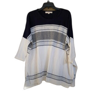 LOFT petites boxy wool cotton sweater